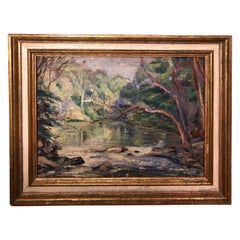 Early 20th Century Painting of a Stream