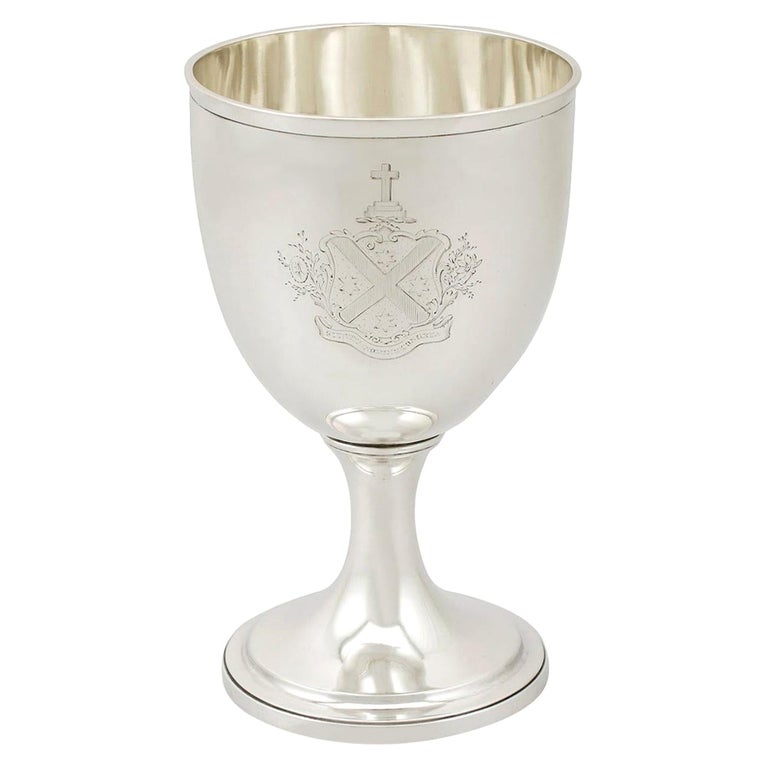 Alexander Macrae Antique Victorian 1870 Sterling Silver Goblet For Sale