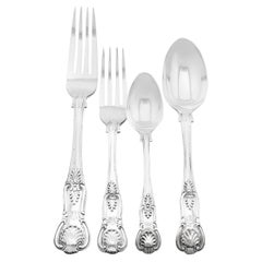 Charles Boyton II Victorian Sterling Silver Canteen of Cutlery for Ten