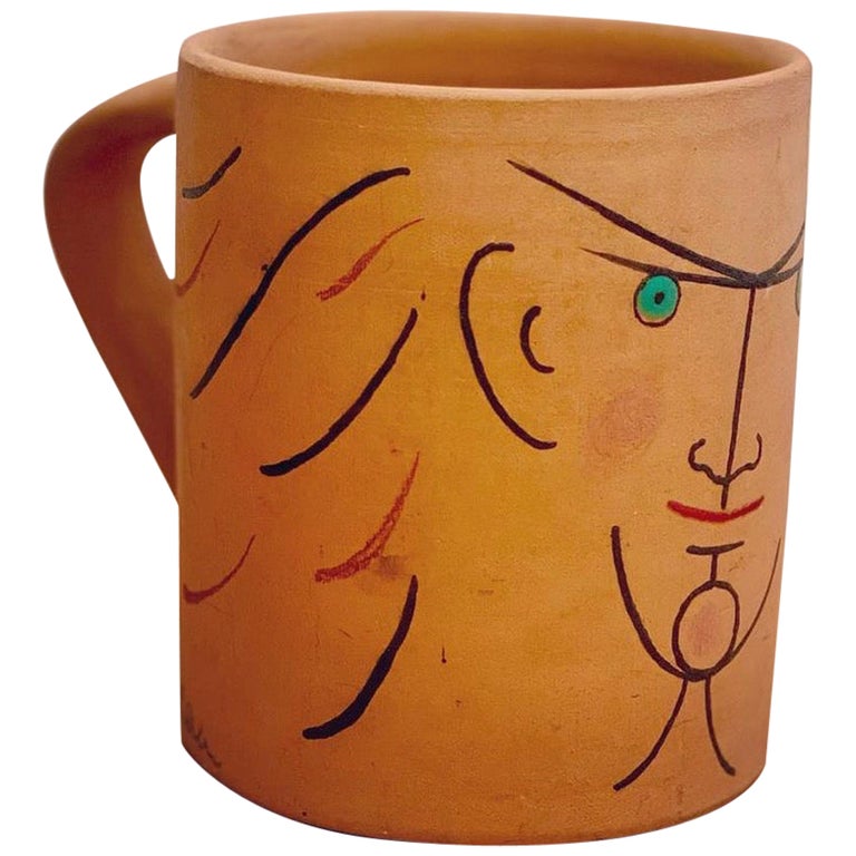 Jean Cocteau Original Edition Ceramic Mug "Le Chevalier", 1959 For Sale
