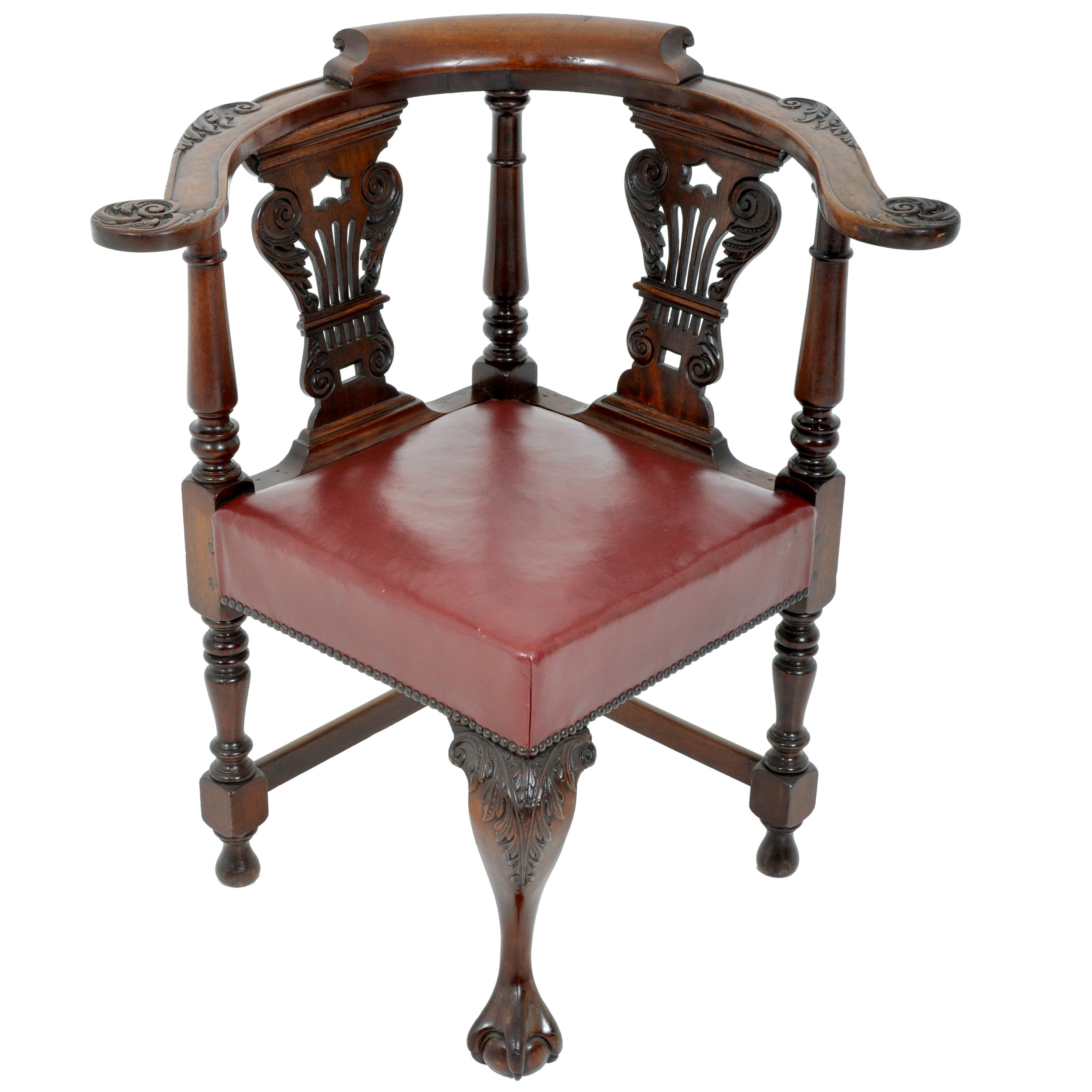 Antique Carved Corner Chair at 1stDibs