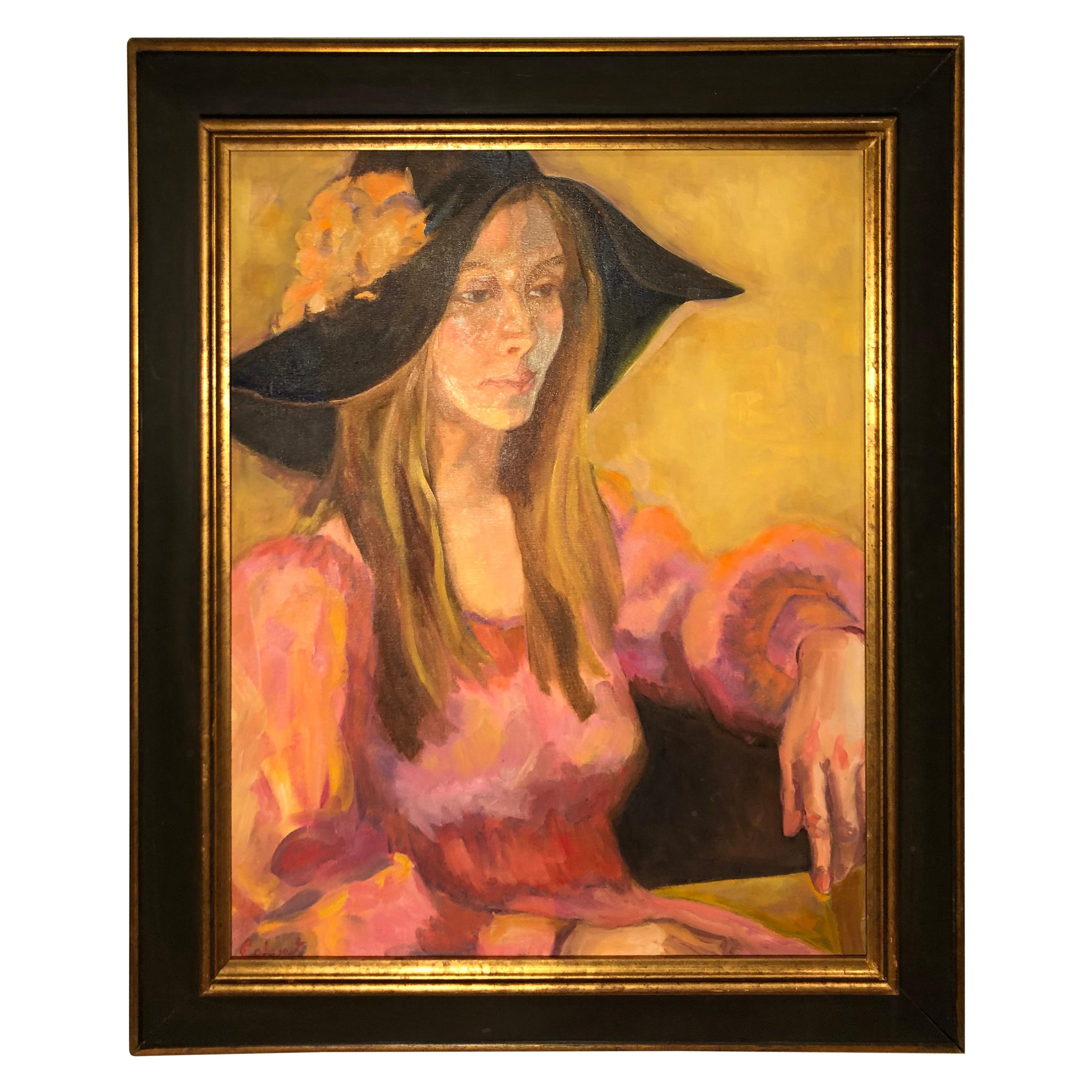 1977 Joni Mitchell Style Portrait by Peggy Calvart For Sale
