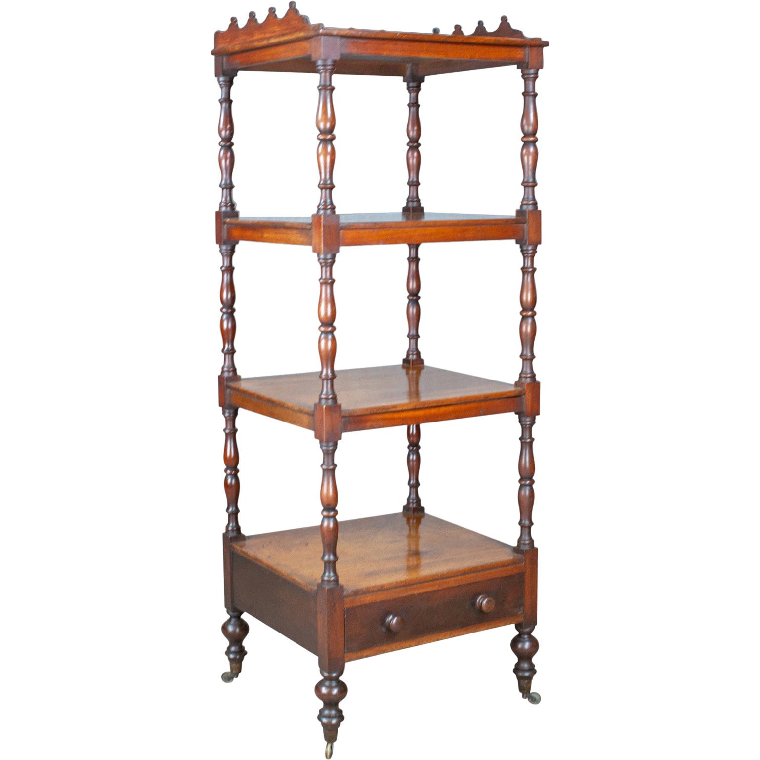 Antique English Mahogany ThreeTiered "Whatnot" Shelf, circa 18801890