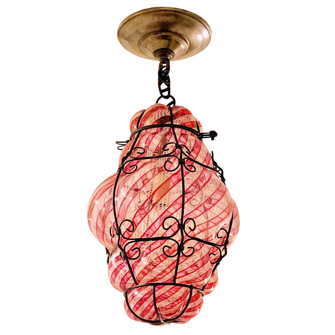 Barovier Murano Glass Lantern For Sale at 1stDibs