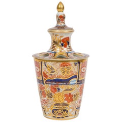 Antique Chamberlains Worcester Hand Painted Flower Holder English Imari Made circa 1820