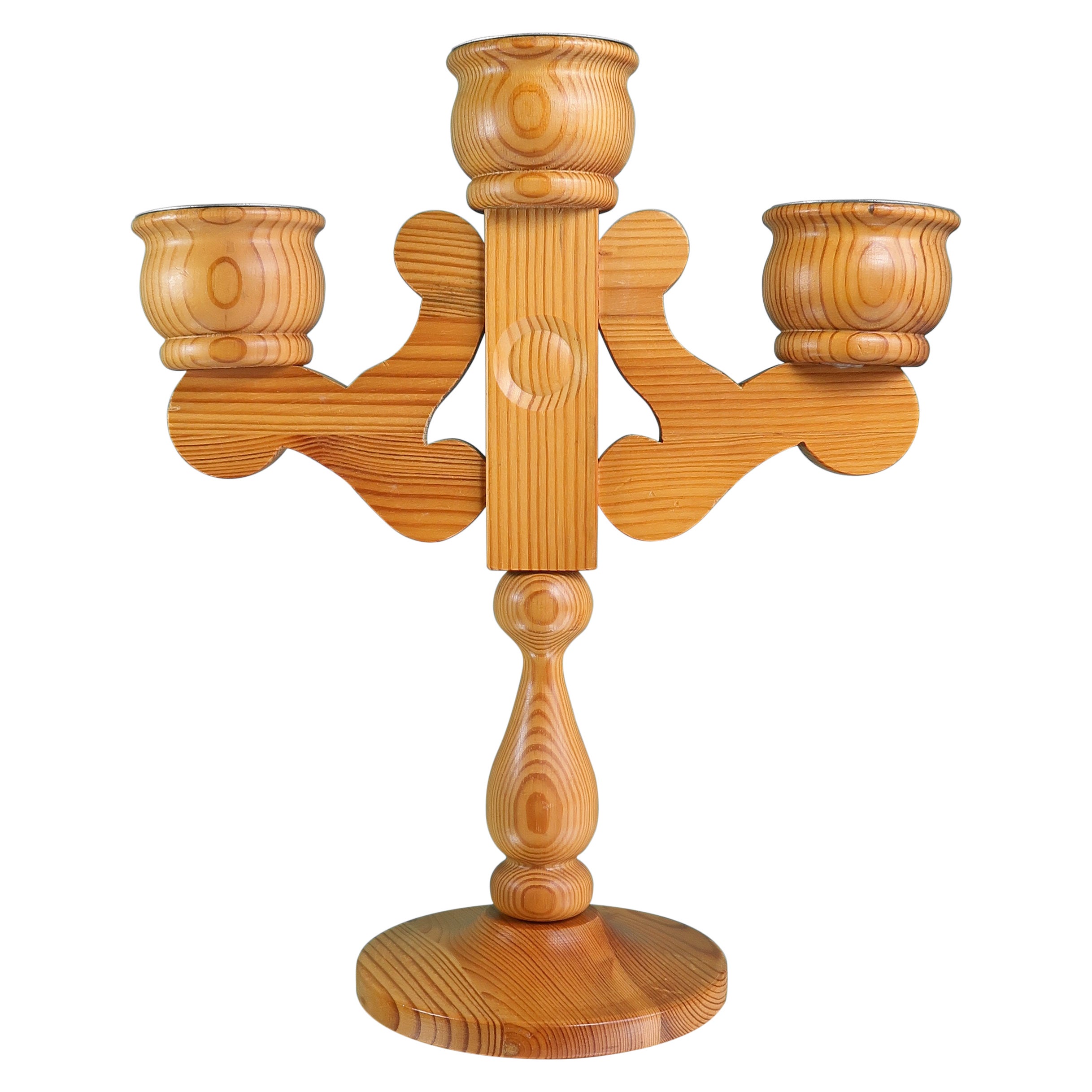 Wooden Candelabra at 1stDibs