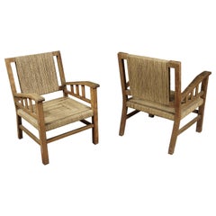 Rare Pair of Francis Jourdain Lounge Chairs, France, circa 1930