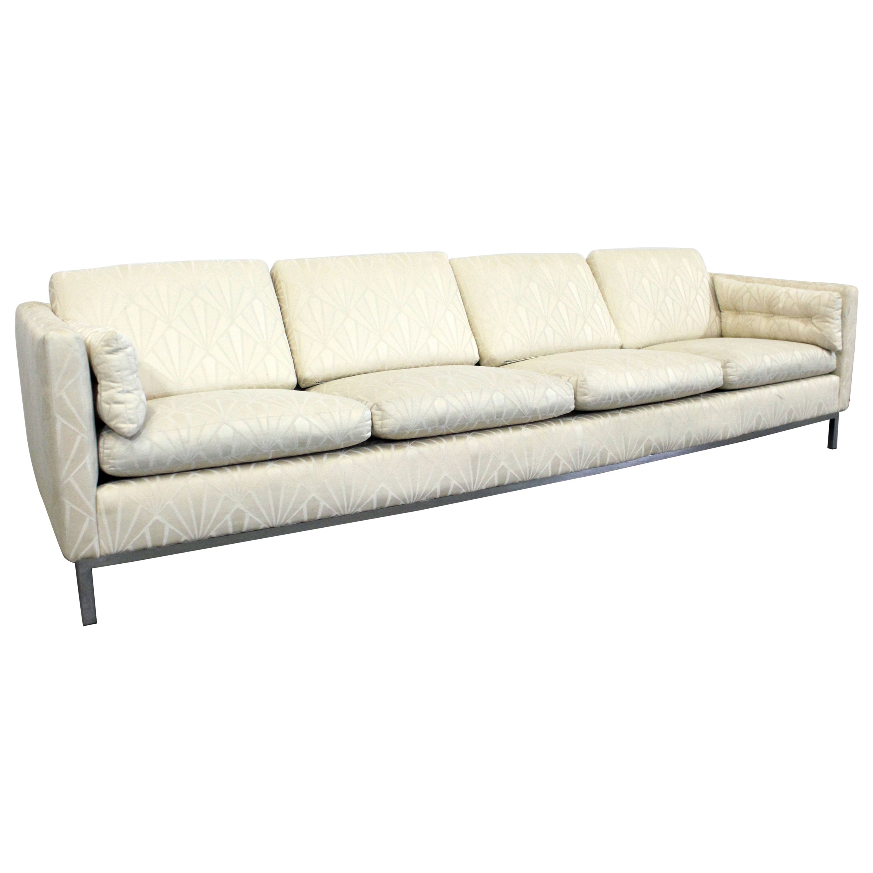 Vintage Maple Frame Knoll Sofa by Lewis Butler for Knoll For Sale at