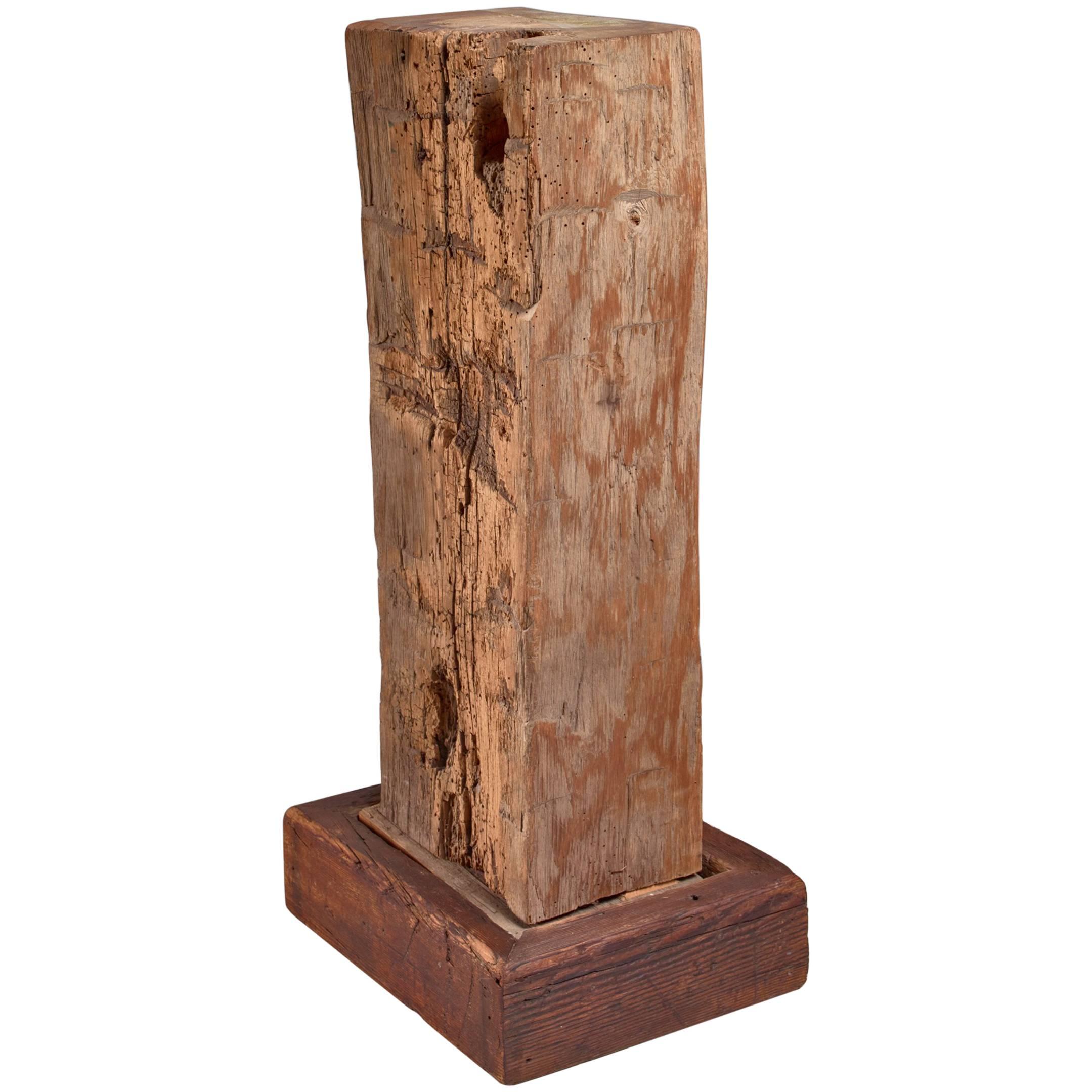 David Rogers Wooden Sculpture or Pedestal, USA, 1980s