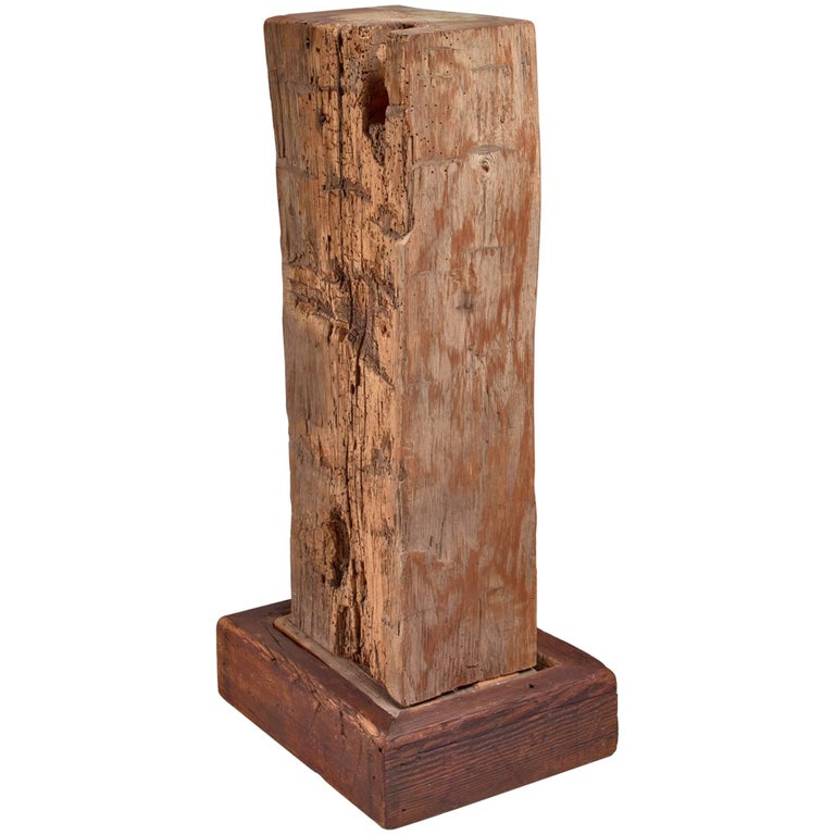 David Rogers Wooden Sculpture or Pedestal, USA, 1980s at 1stDibs