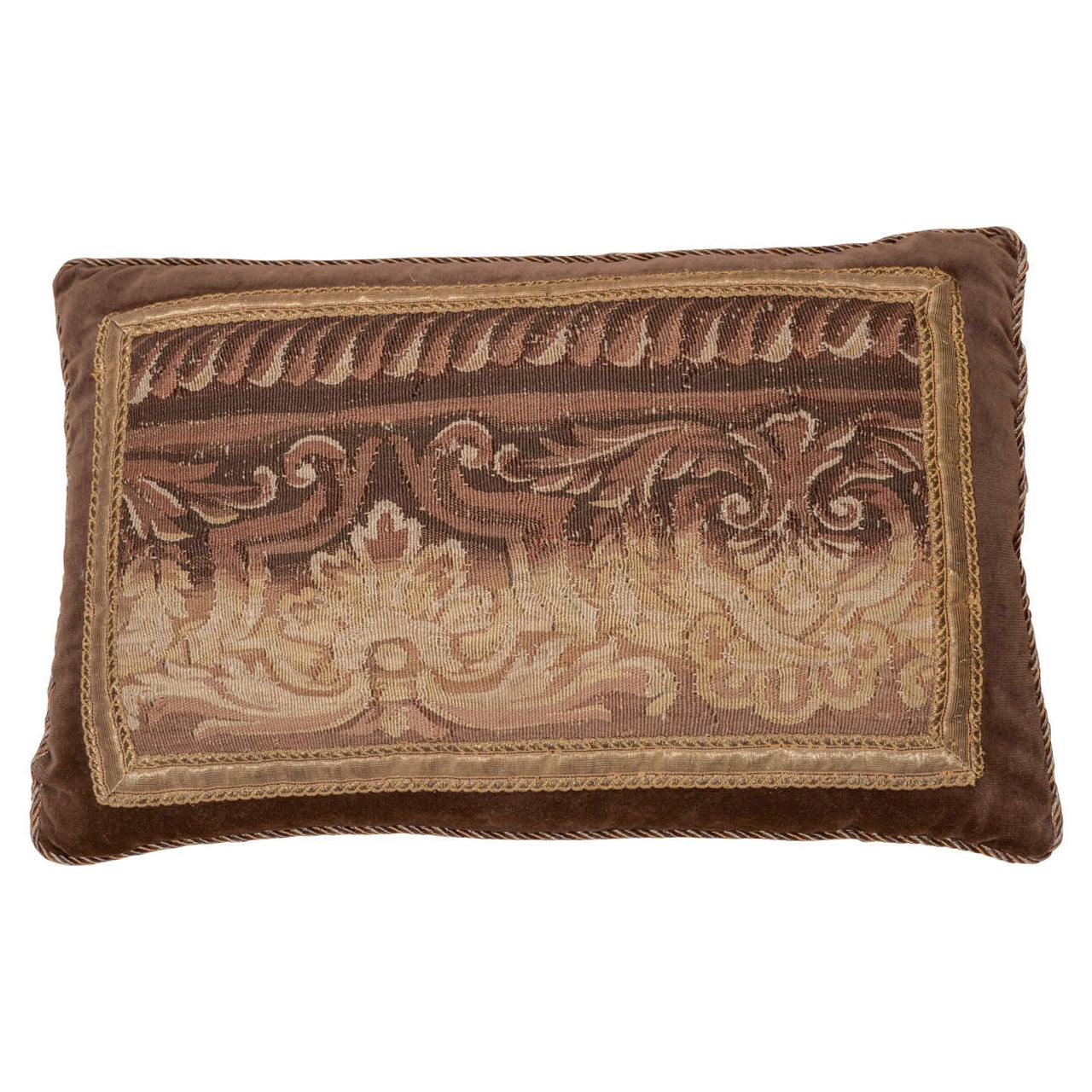 18th Century Tapestry Fragment Pillow For Sale