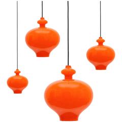 Sensuous Glass Pendants by Staff, 1970s 1