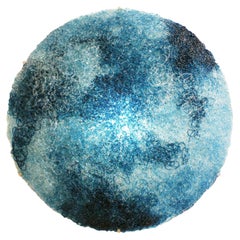 Jacopo Foggini Applique italienne contemporaine moderne circulaire en polycarbonate bleu