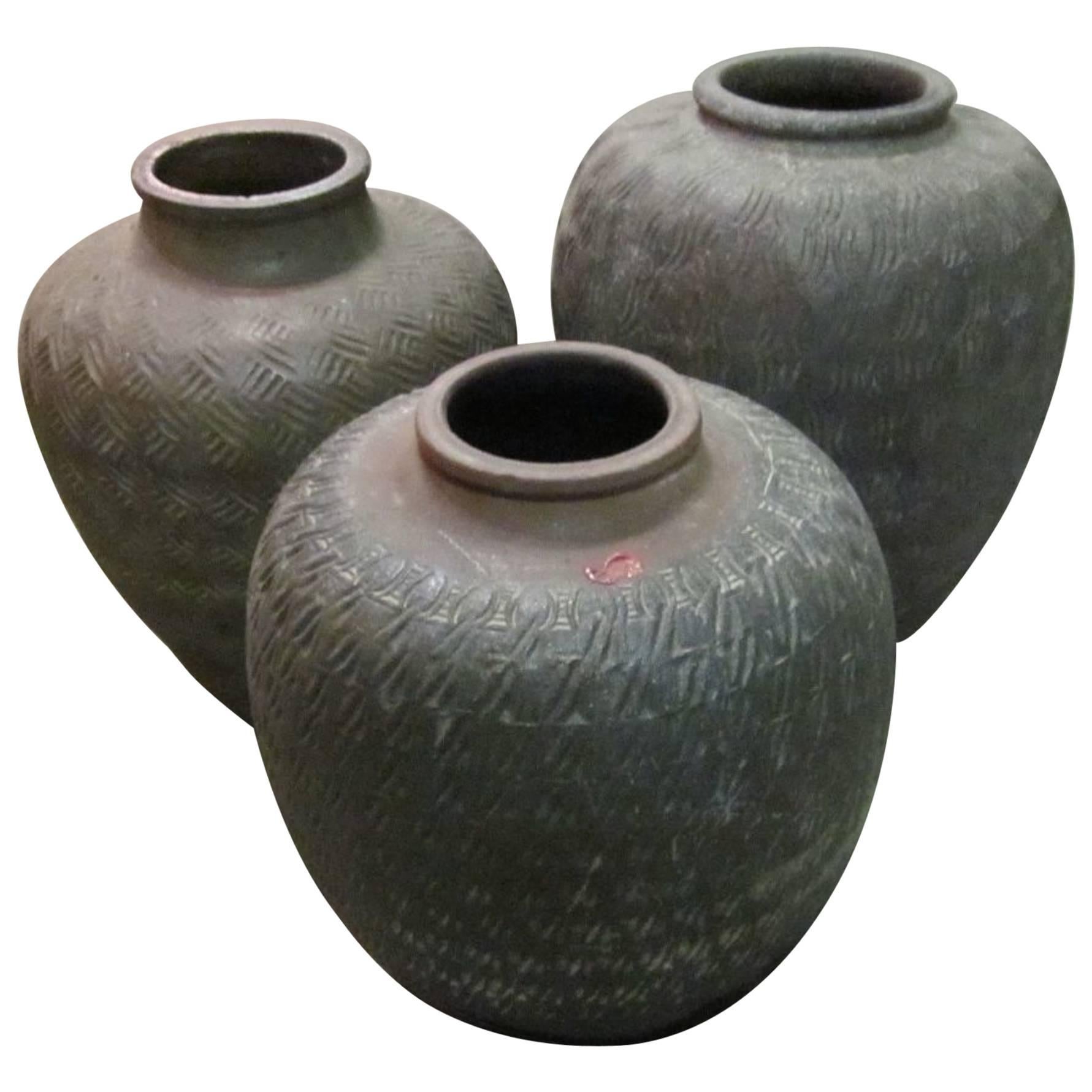 19th Century Textured Large Food Vessels, China