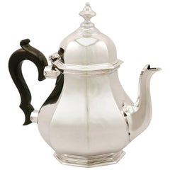 1990s Antique Sterling Silver Teapot