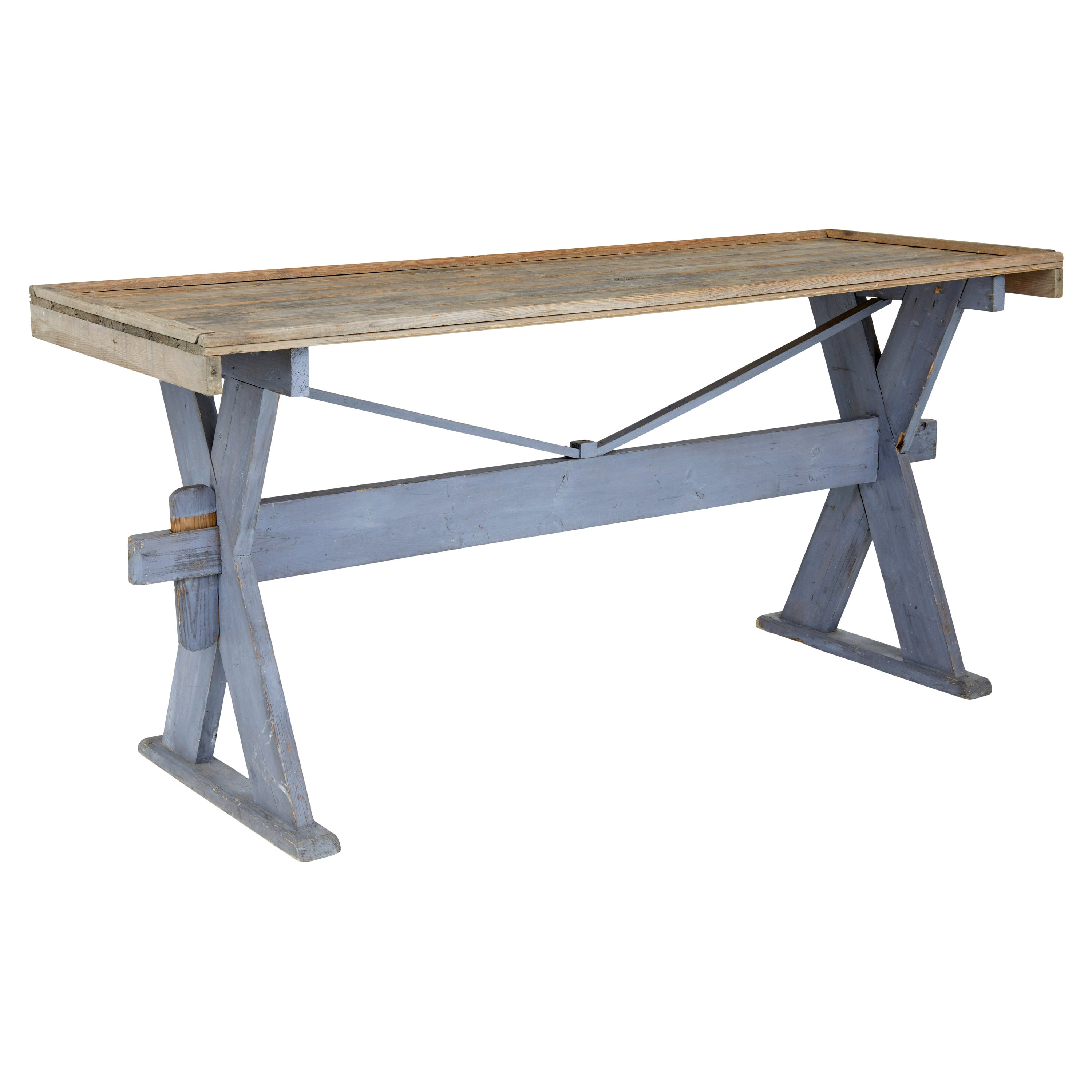 19th Century Swedish Rustic Pine Work Bench at 1stDibs