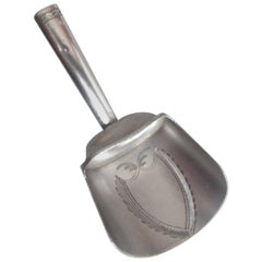 Antique Fine George III Caddy Spoon Made in Birmingham in 1801 by Joseph Taylor