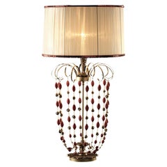 Red Venetian Glass Table Lamp