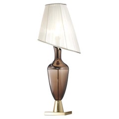Lady Gold and Coffee Glass Table Lamp