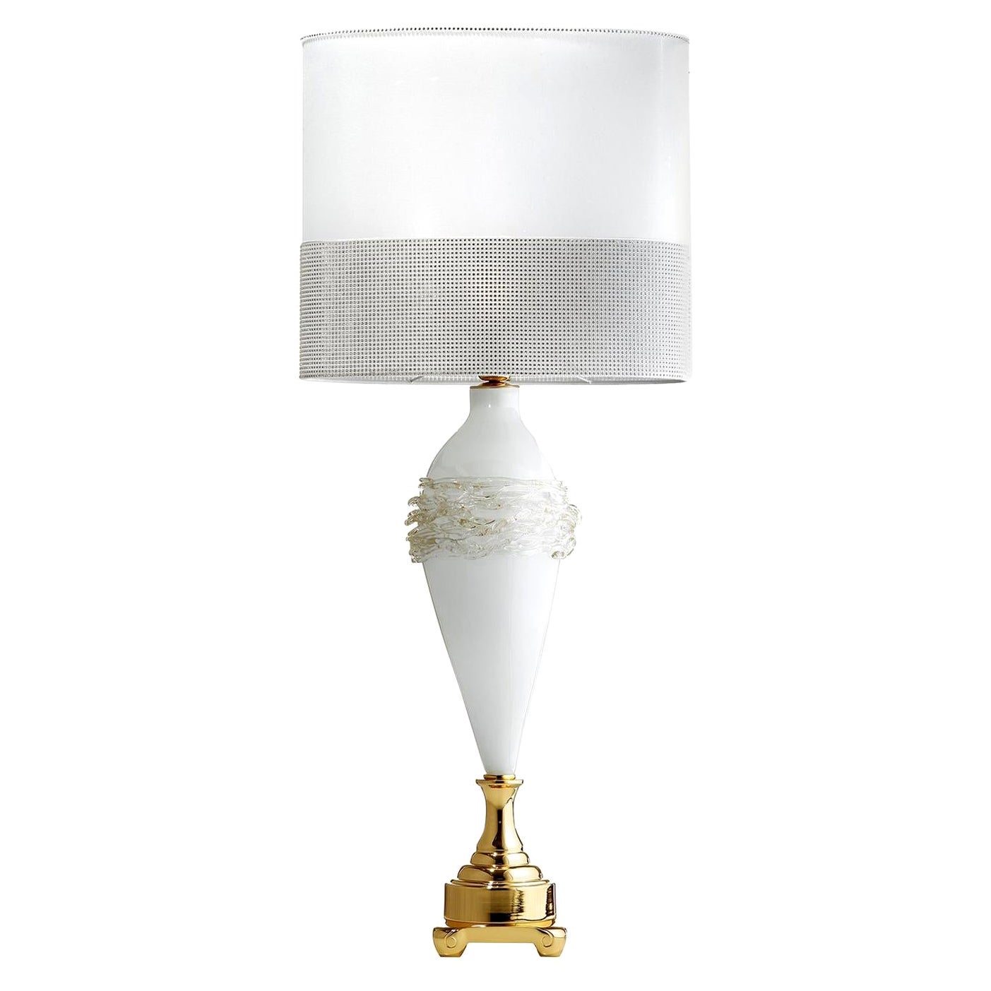 P-Gold Threads Large Table Lamp For Sale