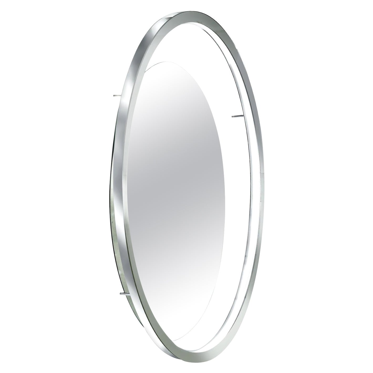 Espejo de pared circular con luz LED