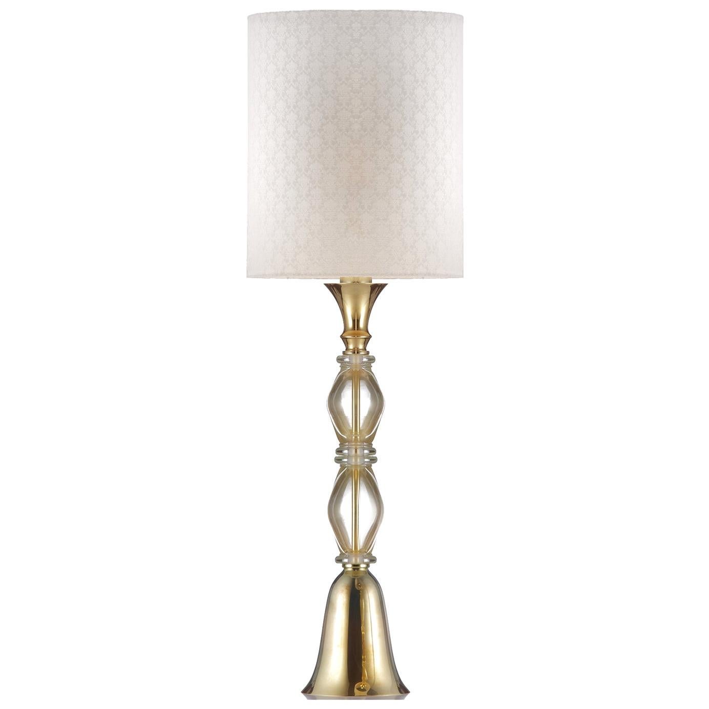 Große Murano-Tischlampe in Gold