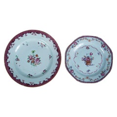 Two Chinese Export Porcelain Plates, Early 19th Century