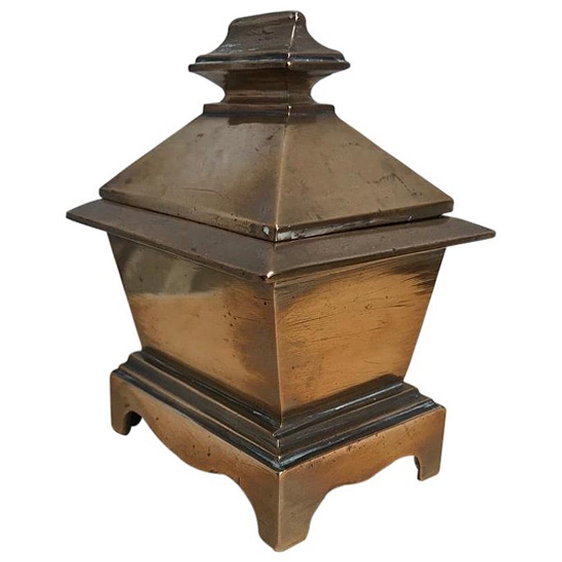 Grand Tour Bronze Sarcophagus Form Box For Sale