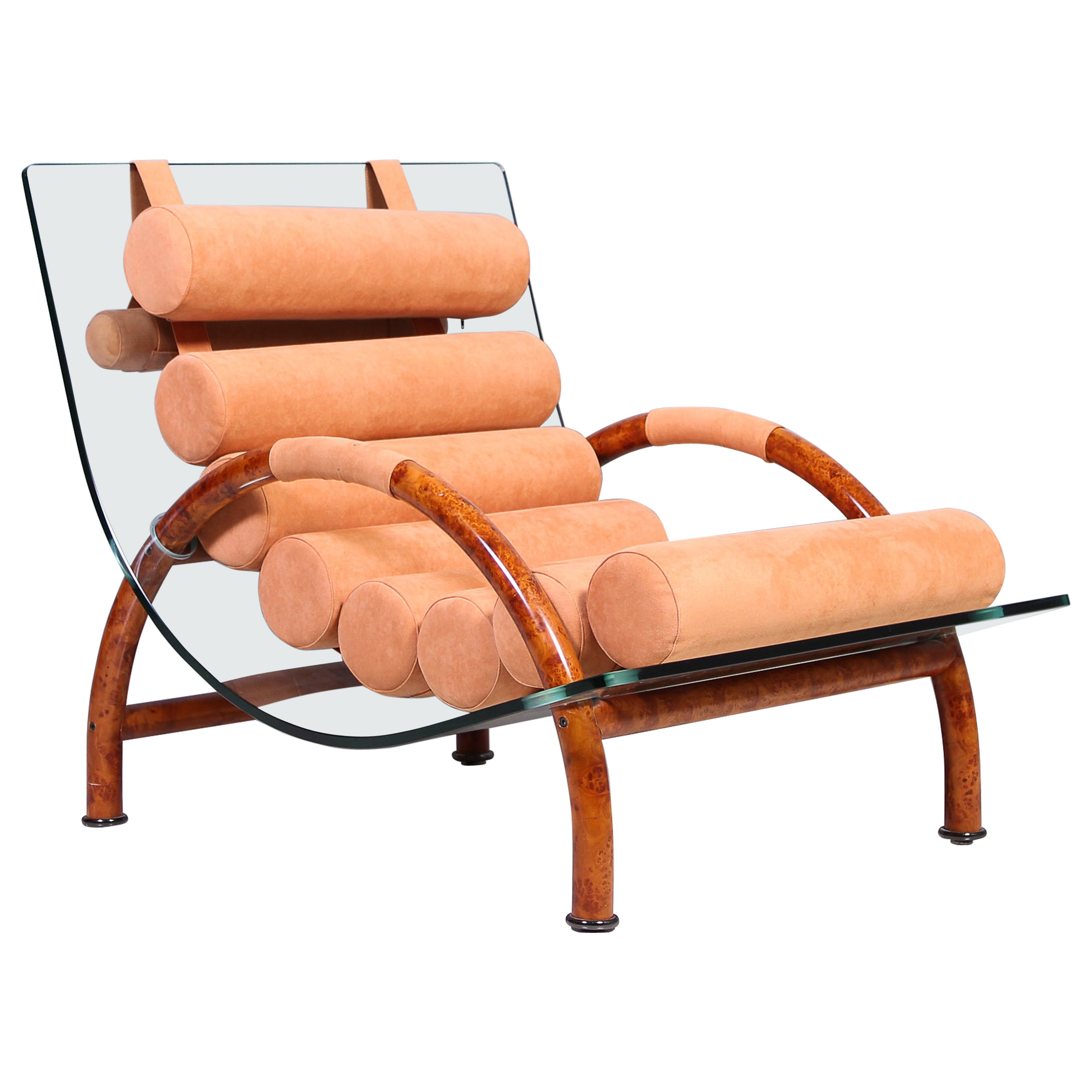 Postmodern Italian Chaise Lounge Chair, 1980s For Sale at 1stDibs