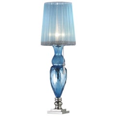 Sky Blue Mirror Table Lamp