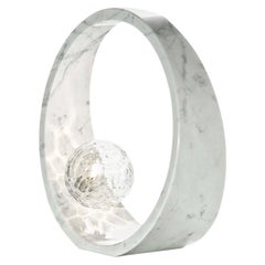 Carrara Marble Ring Table Lamp