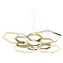 Hexagon Gold Chandelier