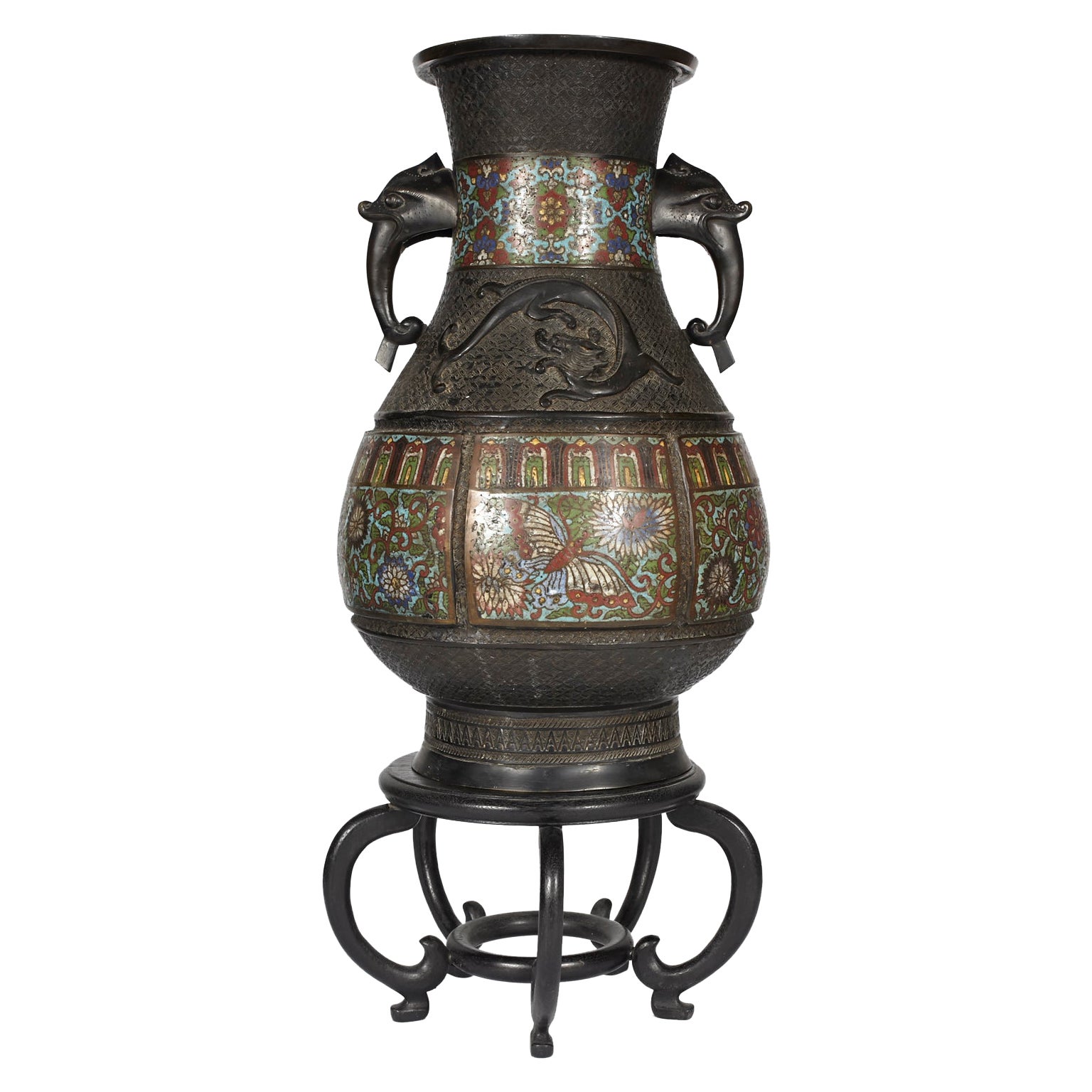 Chinese Cast Iron Urn at 1stDibs