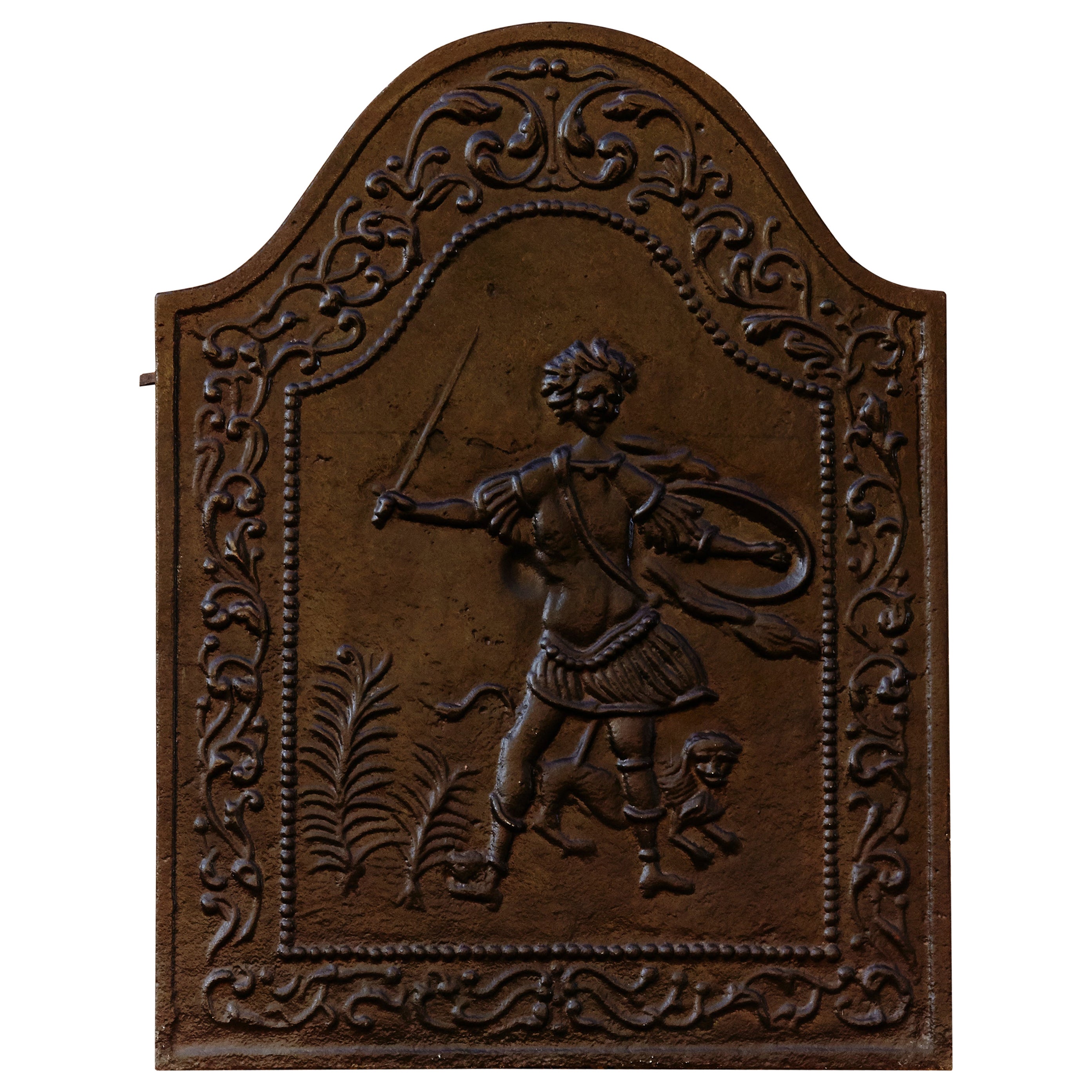 Modern Style Cast Iron Fire Screen at 1stDibs