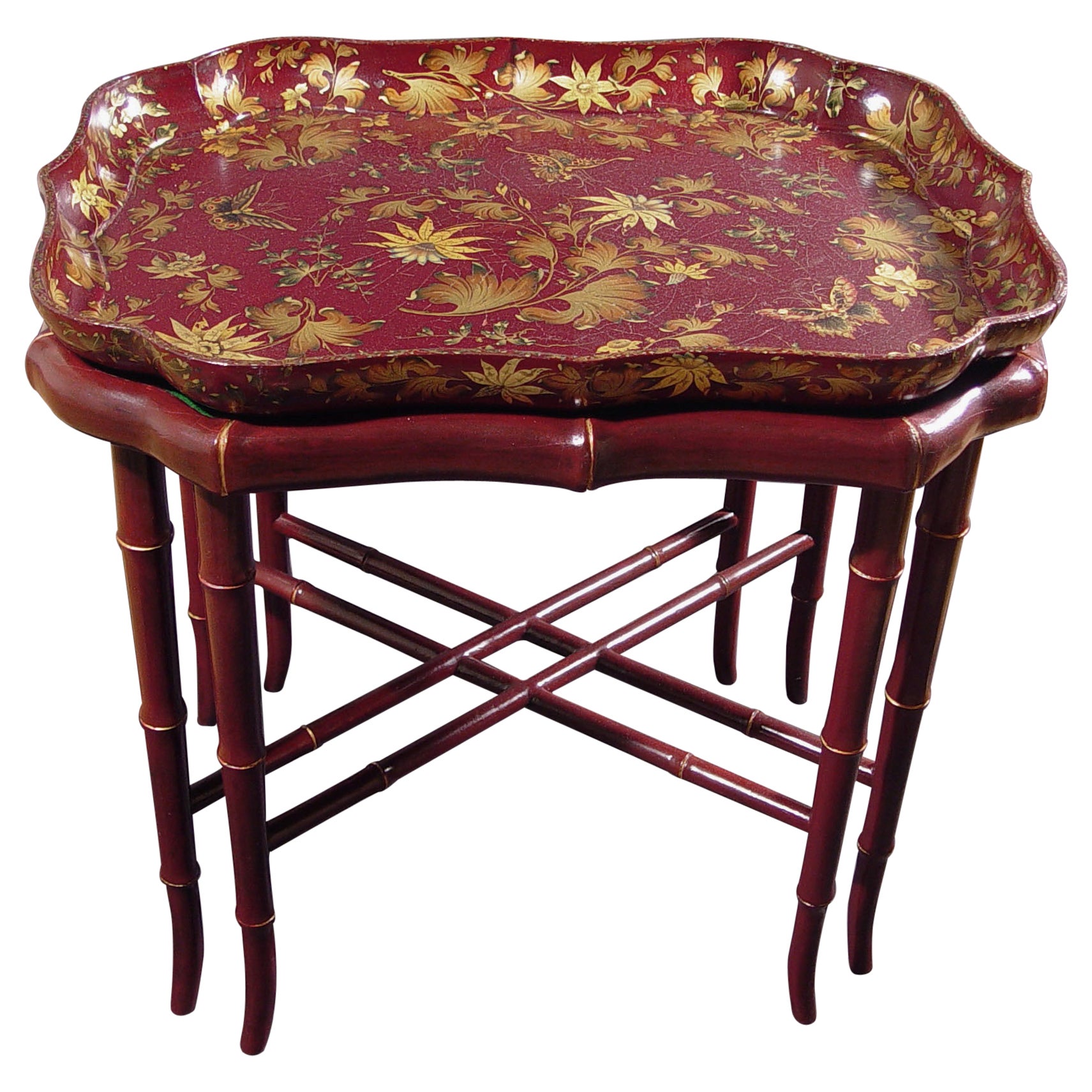 Regency Papier Mâché Tray Table For Sale at 1stDibs