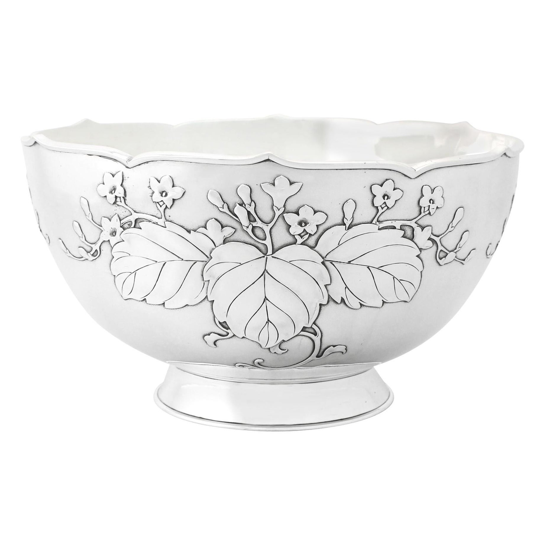 Antique Japanese Silver Presentation Bowl