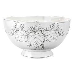 Antique Japanese Silver Presentation Bowl