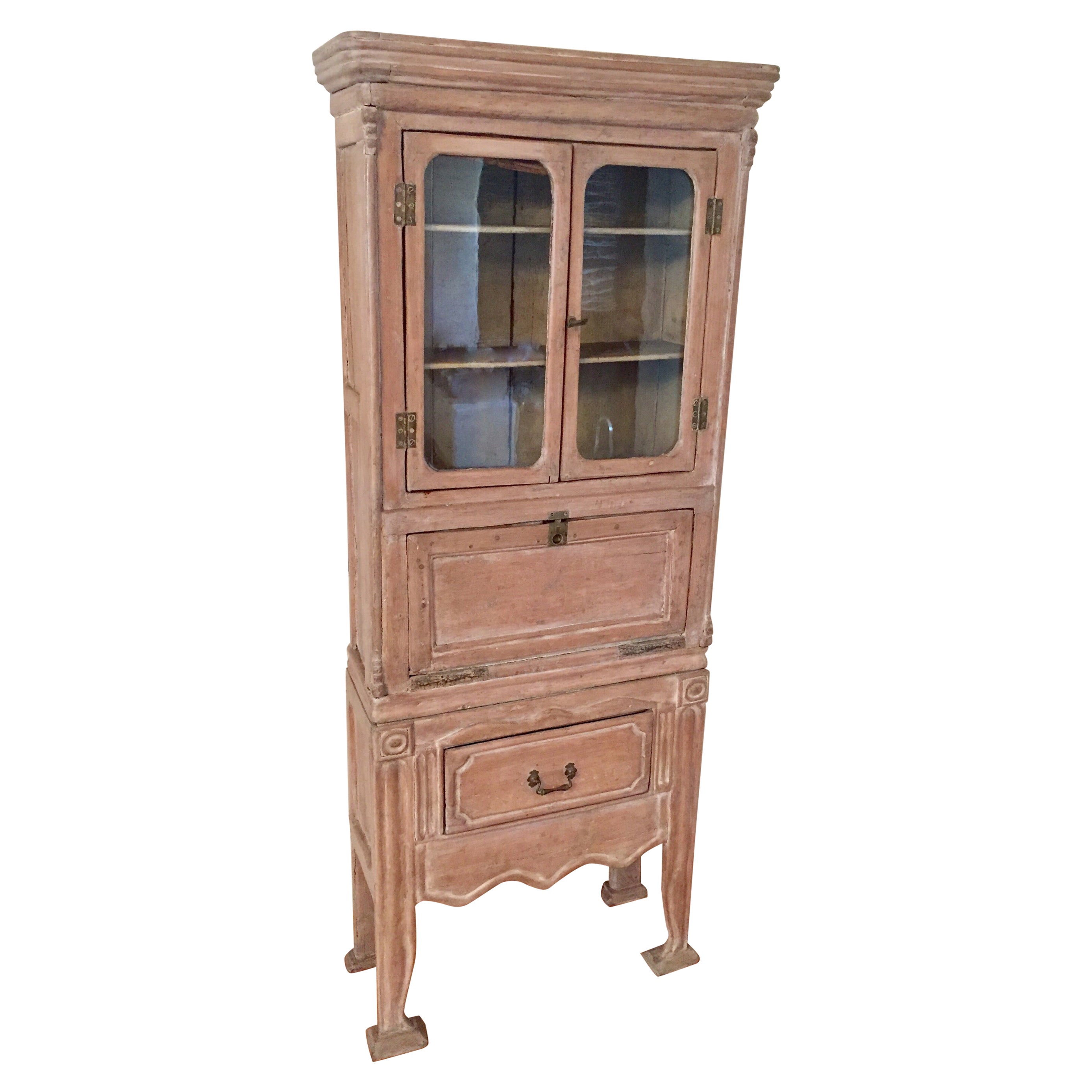 Victorian Antique Curio with Hand Carved Wood Designs at 1stDibs