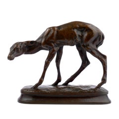 "Fawn" Bronzeskulptur von Alexander Phimister Proctor:: gegossen von Gorham Co.