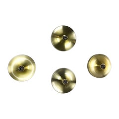 Set of four 1960s Charlotte Perriand Disc Wall Light by Honsel attrib., Germany