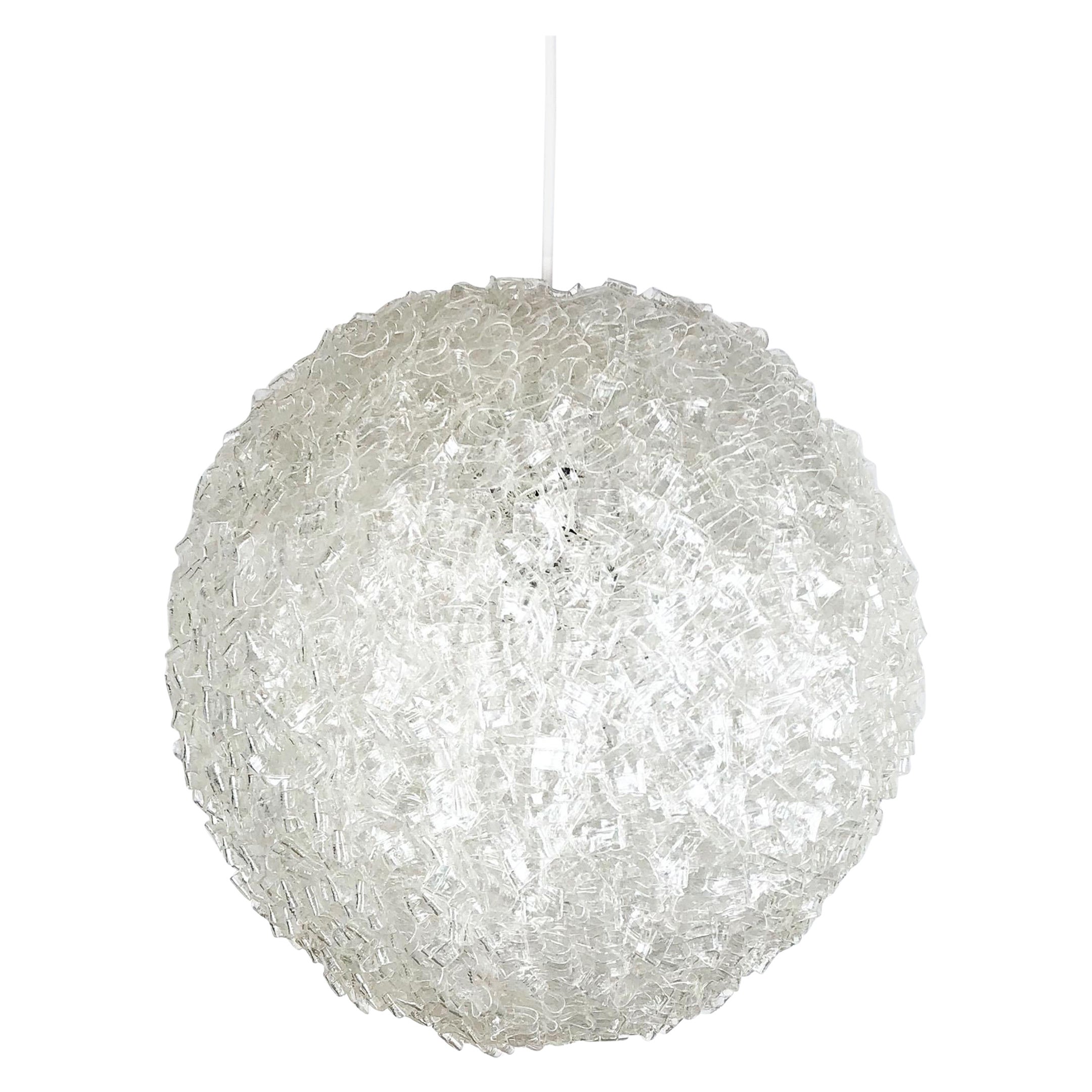 large 33cm acrylic plastic Bubble Hanging SPUTNIK Panton Style, Germany 1970s