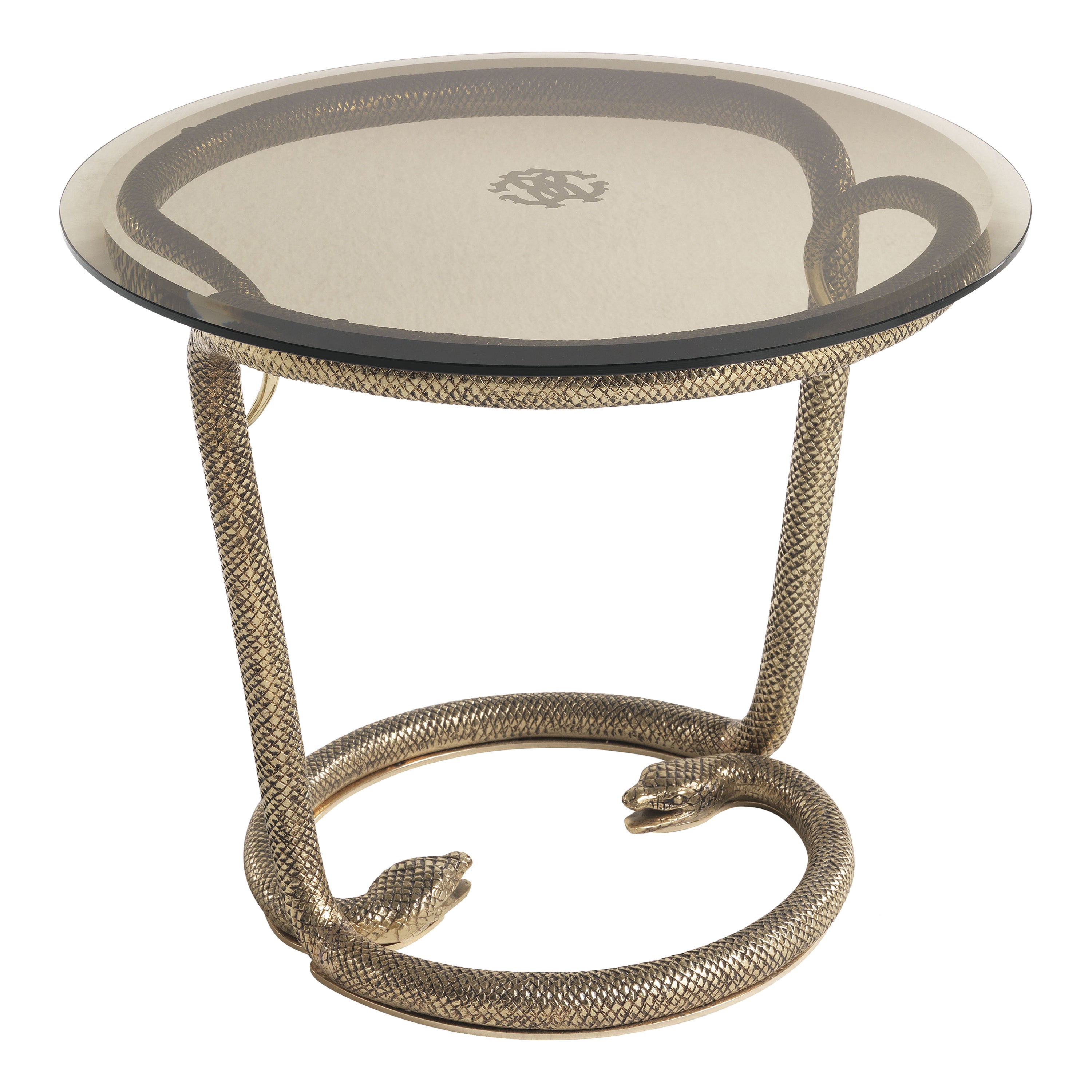 Vanuatu Large Side Table in Metal by Roberto Cavalli Home Interiors For