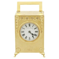 Pendule de cheminée en argent sterling de l'époque édouardienne 1900 par Mappin & Webb Ltd