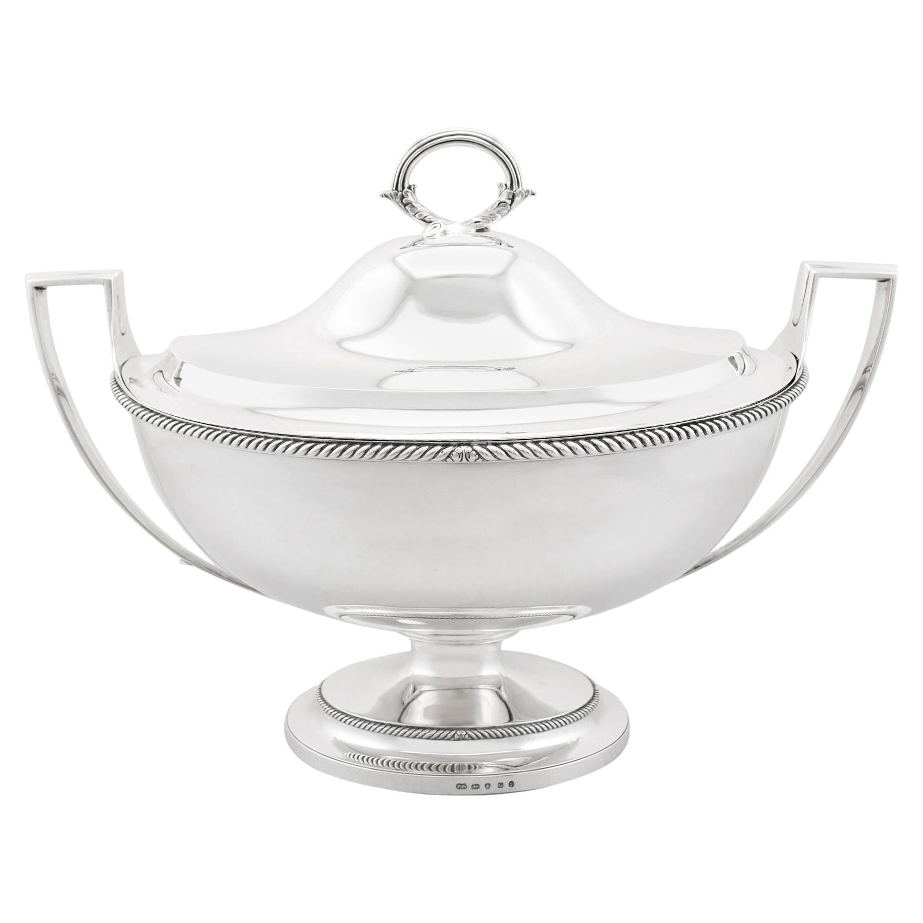 Paul Storr Plato sopero antiguo georgiano de plata de ley