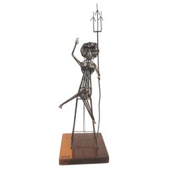 Vintage Brutalist Steel Sculpture of “Amphetrite” by Dale Edwards 