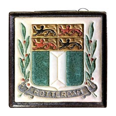 Vintage Delft "Rotterdam" Holland Ceramic Pottery Tile