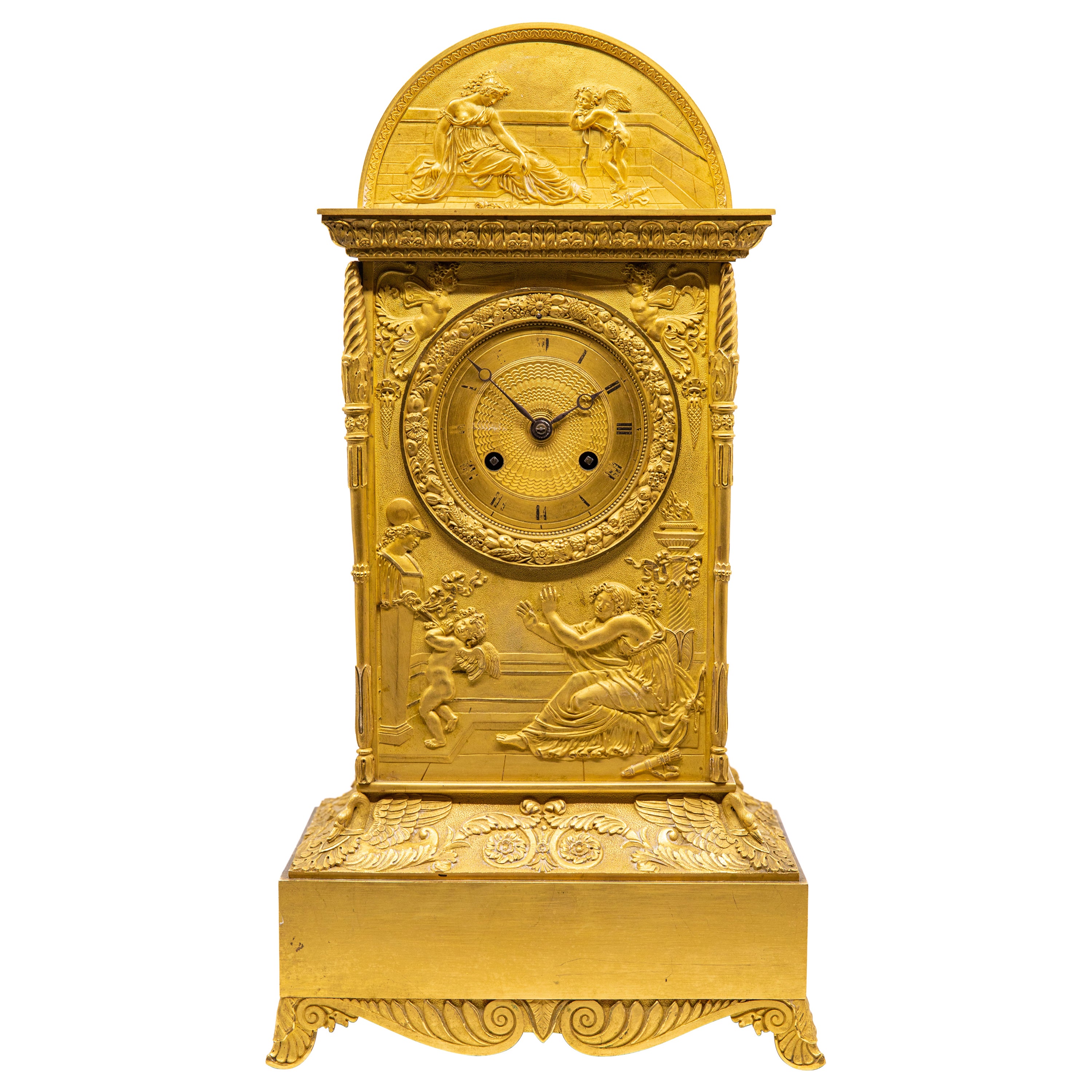 Large Gilt Bronze Mantel Clock Commemorating Napoleon For Sale at 1stDibs