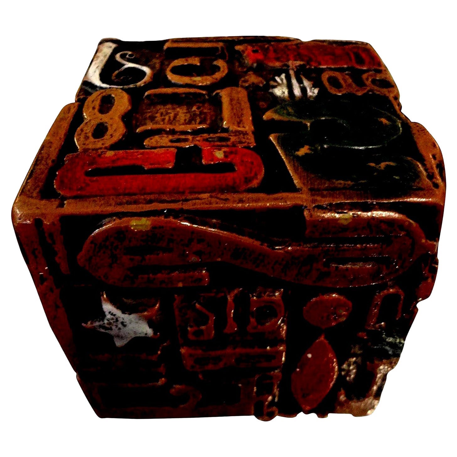 Mid-Century Modern Alpha Cube Sculpture by Sheldon Rose