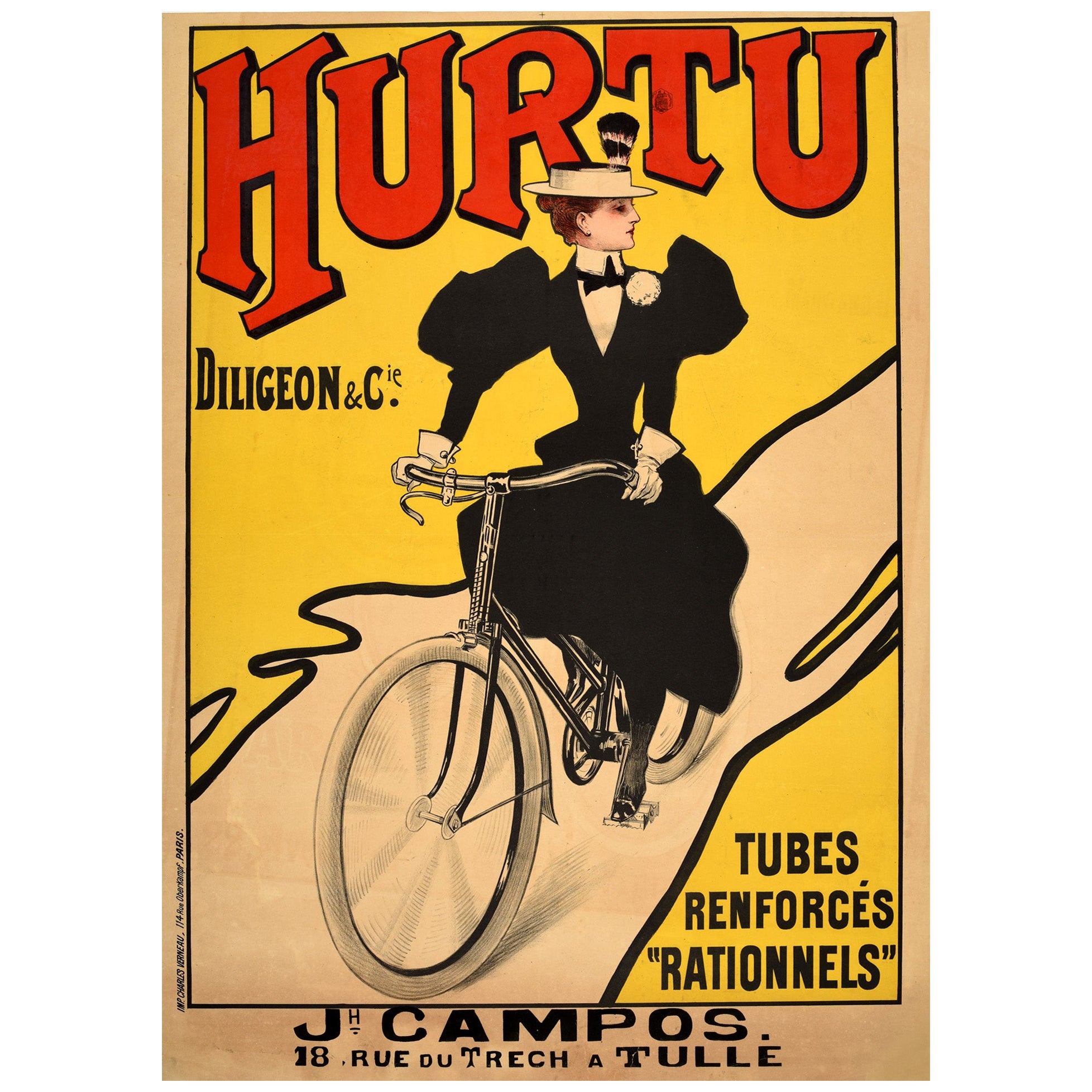 vintage bicyclettes poster