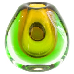 Vintage Submerged Glass Vase by Vladimir Mika for Moser Glasswork, 1967